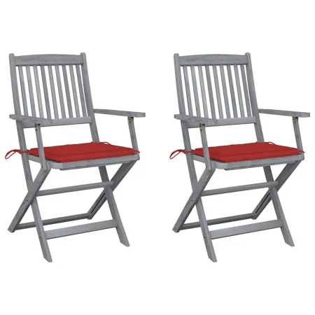 Sillas de jardín plegables 2 uds cojines madera maciza acacia von , Gartenstühle - Ref: Foro24-3064488, Preis: 122,89 €, Raba...