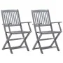 Sillas de jardín plegables 2 uds cojines madera maciza acacia von , Gartenstühle - Ref: Foro24-3064488, Preis: 122,89 €, Raba...
