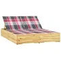 Tumbona doble y cojines madera de pino impregnada by , Loungers - Ref: Foro24-3065982, Price: 329,10 €, Discount: %