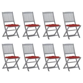 Sillas de jardín plegables 8 uds y cojines madera maciza acacia von , Gartenstühle - Ref: Foro24-3078311, Preis: 406,05 €, Ra...