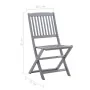 Sillas de jardín plegables 8 uds y cojines madera maciza acacia de , Sillas de jardín - Ref: Foro24-3078311, Precio: 406,95 €...