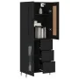 Aparador alto madera contrachapada negro 69,5x34x180 cm de , Aparadores - Ref: Foro24-3199954, Precio: 178,27 €, Descuento: %