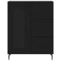 Aparador alto madera contrachapada negro 69,5x34x180 cm de , Aparadores - Ref: Foro24-3199954, Precio: 178,27 €, Descuento: %