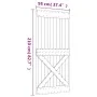 Puerta corredera con herrajes madera maciza de pino 95x210 cm von , Türen - Ref: Foro24-3203002, Preis: 200,74 €, Rabatt: %