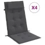 Cojines de silla respaldo alto 4 uds tela Oxford gris antracita de , Cojines para sillas y sofás - Ref: Foro24-361875, Precio...