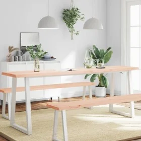 Tablero de mesa madera maciza borde natural 200x50x(2-4) cm by , Table tops - Ref: Foro24-363916, Price: 56,05 €, Discount: %