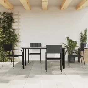 Juego de comedor de jardín 5 piezas ratán sintético negro by , Garden sets - Ref: Foro24-3156750, Price: 225,89 €, Discount: %