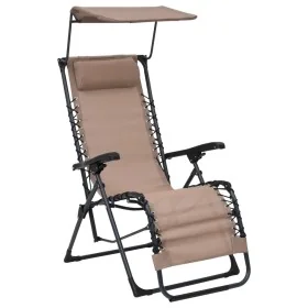 Tumbona plegable de textilene taupe von , Liegen - Ref: Foro24-312469, Preis: 115,91 €, Rabatt: %