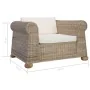 Sillón con cojines ratán natural von , Sessel - Ref: Foro24-283072, Preis: 381,88 €, Rabatt: %