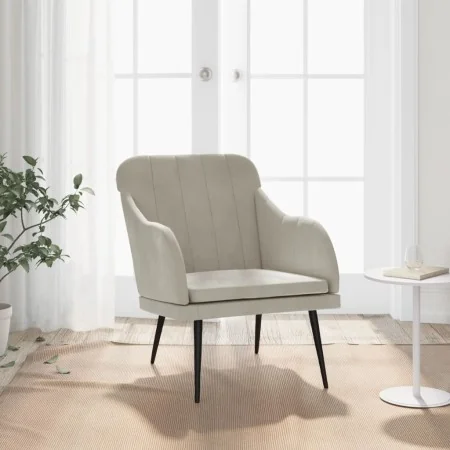 Sillón de terciopelo gris claro 63x76x80 cm by , Armchairs - Ref: Foro24-351454, Price: 98,91 €, Discount: %