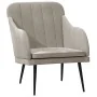 Sillón de terciopelo gris claro 63x76x80 cm by , Armchairs - Ref: Foro24-351454, Price: 98,91 €, Discount: %