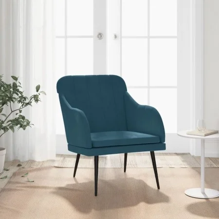 Sillón de terciopelo azul 63x76x80 cm von , Sessel - Ref: Foro24-351463, Preis: 91,43 €, Rabatt: %