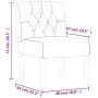 Silla tapizada con botones lino by , Easy chairs - Ref: Foro24-352462, Price: 85,64 €, Discount: %