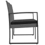 Banco jardín 2 plazas cojines PP aspecto de ratán gris oscuro de , Bancos de jardín - Ref: Foro24-360211, Precio: 111,31 €, D...