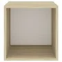 Armario pared 4 ud madera contrachapada blanco roble 37x37x37cm von , Regale und Regale - Ref: Foro24-805461, Preis: 94,46 €,...