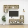 Armario de pared 2 uds madera contrachapada roble 37x37x37 cm by , Shelves and shelves - Ref: Foro24-805454, Price: 60,44 €, ...