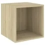 Armario de pared 2 uds madera contrachapada roble 37x37x37 cm by , Shelves and shelves - Ref: Foro24-805454, Price: 60,44 €, ...