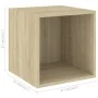 Armario de pared 2 uds madera contrachapada roble 37x37x37 cm by , Shelves and shelves - Ref: Foro24-805454, Price: 60,44 €, ...