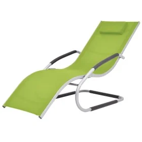 Tumbona con cojín aluminio y textilene verde by , Loungers - Ref: Foro24-47780, Price: 102,43 €, Discount: %