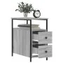 Mesita de noche madera de ingeniería gris Sonoma 30x60x60 cm de , Mesitas de noche - Ref: Foro24-826069, Precio: 59,81 €, Des...