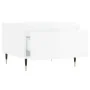 Mesa de centro madera de ingeniería blanco brillo 50x46x35 cm de , Mesas de centro - Ref: Foro24-830848, Precio: 40,16 €, Des...