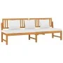 vidaxL Sofá cama con cojín madera maciza acacia crema 200x60x75 cm von , Betten im Freien - Ref: Foro24-312144, Preis: 334,29...