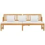 vidaxL Sofá cama con cojín madera maciza acacia crema 200x60x75 cm von , Betten im Freien - Ref: Foro24-312144, Preis: 334,29...