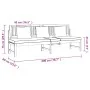 vidaxL Sofá cama con cojín madera maciza acacia crema 200x60x75 cm von , Betten im Freien - Ref: Foro24-312144, Preis: 334,29...