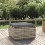 Reposapiés de jardín con cojín ratán sintético gris 55x55x30 cm von , Outdoor-Sofas - Ref: Foro24-318668, Preis: 89,31 €, Rab...