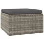 Reposapiés de jardín con cojín ratán sintético gris 55x55x30 cm von , Outdoor-Sofas - Ref: Foro24-318668, Preis: 89,31 €, Rab...