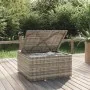 Reposapiés de jardín con cojín ratán sintético gris 55x55x30 cm von , Outdoor-Sofas - Ref: Foro24-318668, Preis: 89,31 €, Rab...