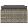 Reposapiés de jardín con cojín ratán sintético gris 55x55x30 cm von , Outdoor-Sofas - Ref: Foro24-318668, Preis: 89,31 €, Rab...