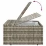 Reposapiés de jardín con cojín ratán sintético gris 55x55x30 cm von , Outdoor-Sofas - Ref: Foro24-318668, Preis: 89,31 €, Rab...