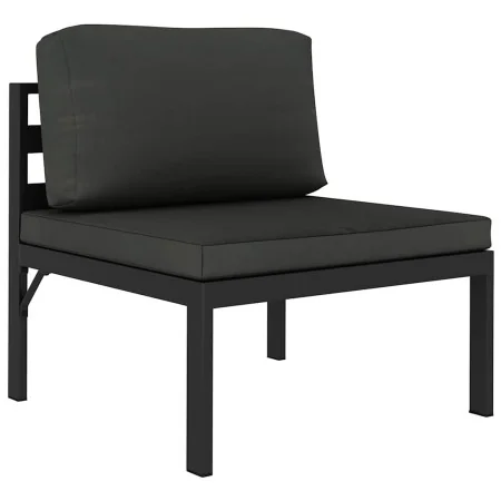 Sofá modular central con cojines aluminio antracita by , Modular outdoor sofas - Ref: Foro24-49240, Price: 174,88 €, Discount: %