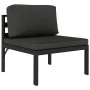 Sofá modular central con cojines aluminio antracita by , Modular outdoor sofas - Ref: Foro24-49240, Price: 174,88 €, Discount: %