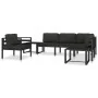 Sofá modular central con cojines aluminio antracita by , Modular outdoor sofas - Ref: Foro24-49240, Price: 174,88 €, Discount: %