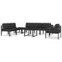 Sofá modular central con cojines aluminio antracita by , Modular outdoor sofas - Ref: Foro24-49240, Price: 174,88 €, Discount: %