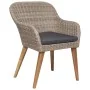 Sillas de jardín con cojines 2 unidades ratán sintético marrón by , Garden chairs - Ref: Foro24-44156, Price: 216,67 €, Disco...