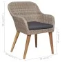 Sillas de jardín con cojines 2 unidades ratán sintético marrón by , Garden chairs - Ref: Foro24-44156, Price: 216,67 €, Disco...