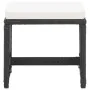 Taburetes de jardín 2 unidades y cojines ratán sintético negro by , Garden chairs - Ref: Foro24-46416, Price: 94,83 €, Discou...