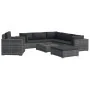 Set de muebles de jardín 8 pzas y cojines ratán sintético gris by , Garden sets - Ref: Foro24-46767, Price: 893,50 €, Discoun...
