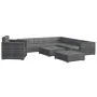 Set de muebles de jardín 8 pzas y cojines ratán sintético gris by , Garden sets - Ref: Foro24-46767, Price: 893,50 €, Discoun...