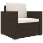 Set muebles de jardín 8 piezas y cojines ratán sintético marrón by , Garden sets - Ref: Foro24-46765, Price: 855,01 €, Discou...