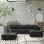Set muebles de jardín 5 piezas y cojines ratán sintético negro de , Conjuntos de jardín - Ref: Foro24-46784, Precio: 604,55 €...