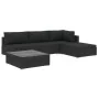 Set muebles de jardín 5 piezas y cojines ratán sintético negro de , Conjuntos de jardín - Ref: Foro24-46784, Precio: 604,55 €...