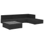 Set muebles de jardín 5 piezas y cojines ratán sintético negro de , Conjuntos de jardín - Ref: Foro24-46784, Precio: 604,55 €...