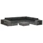 Set de muebles de jardín 10 pzas y cojines ratán sintético gris de , Conjuntos de jardín - Ref: Foro24-46816, Precio: 902,50 ...