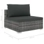 Set de muebles de jardín 11 pzas y cojines ratán sintético gris de , Conjuntos de jardín - Ref: Foro24-46828, Precio: 1,00 €,...