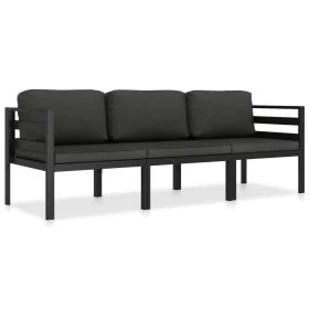 Set muebles de jardín 3 pzas y cojines aluminio gris antracita von , Gartensets - Ref: Foro24-49237, Preis: 428,41 €, Rabatt: %