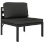 Set muebles de jardín 3 pzas y cojines aluminio gris antracita de , Conjuntos de jardín - Ref: Foro24-49237, Precio: 428,45 €...